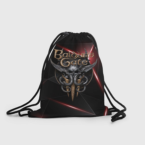 Мешок для обуви Baldurs Gate 3 logo black red / 3D-принт – фото 1