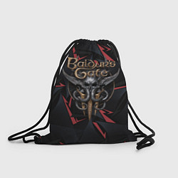 Рюкзак-мешок Baldurs Gate 3 logo dark red, цвет: 3D-принт
