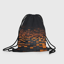Мешок для обуви Черные и оранжевые пиксели
