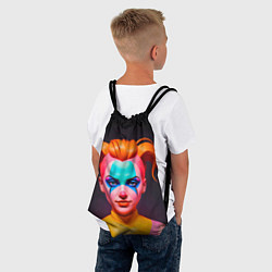 Рюкзак-мешок Девушка клоун с жёлтыми волосами, цвет: 3D-принт — фото 2
