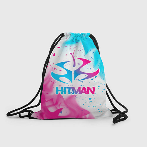 Мешок для обуви Hitman neon gradient style / 3D-принт – фото 1