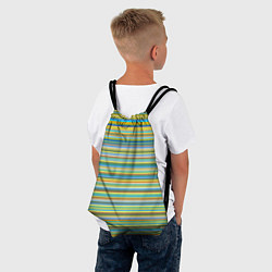 Рюкзак-мешок Горизонтальные разноцветные полосы, цвет: 3D-принт — фото 2