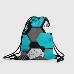 Рюкзак-мешок Шестиугольники абстрактный фон, цвет: 3D-принт