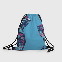 Рюкзак-мешок Цифровая река спортивный паттерн, цвет: 3D-принт