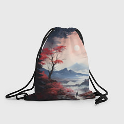 Рюкзак-мешок Луна над горами, цвет: 3D-принт