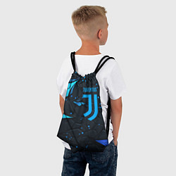 Рюкзак-мешок Juventus abstract blue logo, цвет: 3D-принт — фото 2