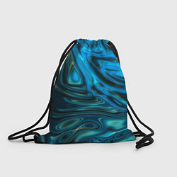 Рюкзак-мешок Абстракция плазма сине-голубой, цвет: 3D-принт