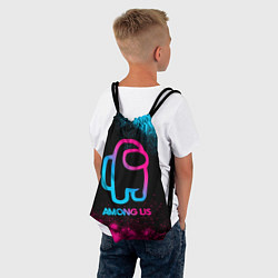Рюкзак-мешок Among Us - neon gradient, цвет: 3D-принт — фото 2