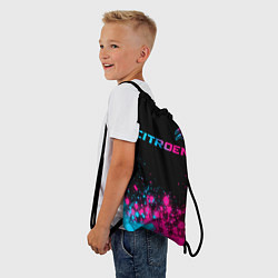 Рюкзак-мешок Citroen - neon gradient: символ сверху, цвет: 3D-принт — фото 2