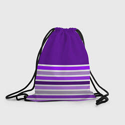 Рюкзак-мешок Строгий фиолетовый полосатый, цвет: 3D-принт