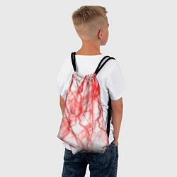 Рюкзак-мешок Белый фон и красные молнии, цвет: 3D-принт — фото 2