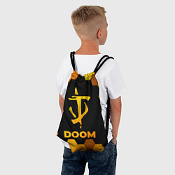 Рюкзак-мешок Doom - gold gradient, цвет: 3D-принт — фото 2