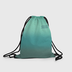 Рюкзак-мешок Бирюзовый цвет морской волны, цвет: 3D-принт