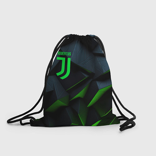 Мешок для обуви Juventus black green logo / 3D-принт – фото 1