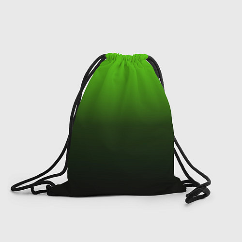 Мешок для обуви Градиент ядовитый зеленый - черный / 3D-принт – фото 1