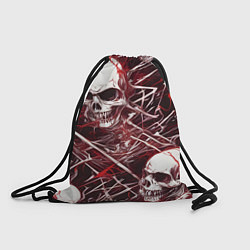 Рюкзак-мешок Красные скелетоны, цвет: 3D-принт