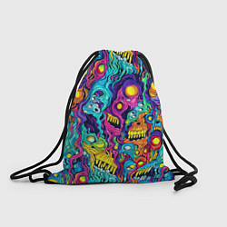 Рюкзак-мешок Кислотные психоделические черепа, цвет: 3D-принт