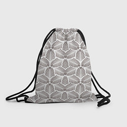 Рюкзак-мешок Орнамент из тропических листьев с сердечком, цвет: 3D-принт