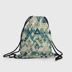 Рюкзак-мешок Абстракция светло-зеленый, цвет: 3D-принт