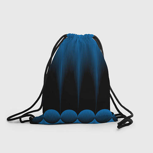 Мешок для обуви Сине-черный градиент в полоску / 3D-принт – фото 1