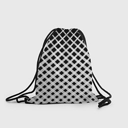 Рюкзак-мешок Черно-белые ромбы и клетки, цвет: 3D-принт