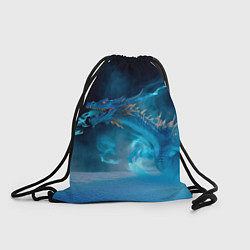 Рюкзак-мешок Зимний ледяной дракон, цвет: 3D-принт