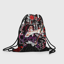 Рюкзак-мешок Кокушибо высшая луна - Клинок демонов, цвет: 3D-принт