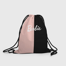 Рюкзак-мешок Барби - сплит нежно-персикового и черного, цвет: 3D-принт