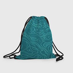 Рюкзак-мешок Абстракция зелёный разводы, цвет: 3D-принт