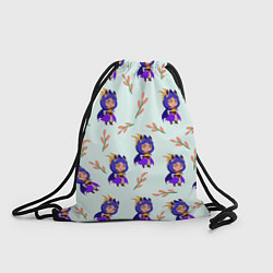 Рюкзак-мешок Персонаж героини воительницы и веточка, цвет: 3D-принт