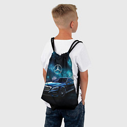 Рюкзак-мешок Синий мерседес, цвет: 3D-принт — фото 2