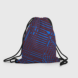 Рюкзак-мешок Паутина синийкрасный, цвет: 3D-принт
