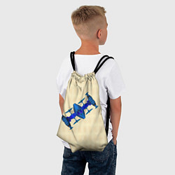 Рюкзак-мешок Космическая станция из синего металла, цвет: 3D-принт — фото 2