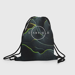 Рюкзак-мешок Starfield logo green texture, цвет: 3D-принт