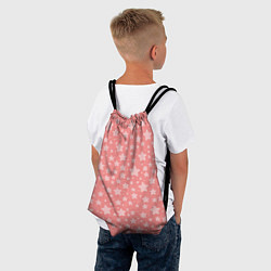 Рюкзак-мешок Розовый паттерн со звёздами, цвет: 3D-принт — фото 2