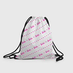 Рюкзак-мешок Барби паттерн - логотип и сердечки, цвет: 3D-принт