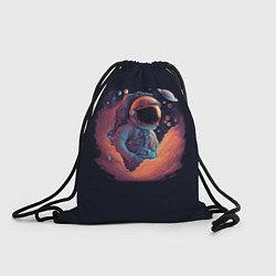 Рюкзак-мешок Космонавт в космических облаках, цвет: 3D-принт