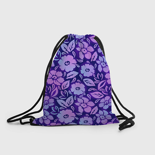 Мешок для обуви Фиолетовые цветочки / 3D-принт – фото 1