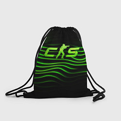 Рюкзак-мешок CS2 green logo, цвет: 3D-принт