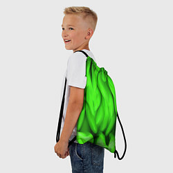 Рюкзак-мешок Зеленая абстрактная текстура, цвет: 3D-принт — фото 2