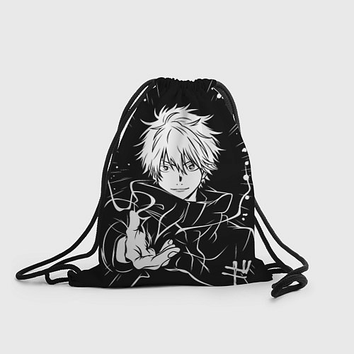 Мешок для обуви Сатору Годжо - черно-белый / 3D-принт – фото 1