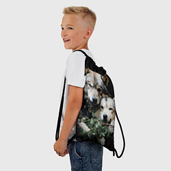 Рюкзак-мешок Волчица с маленьким волчонком, цвет: 3D-принт — фото 2