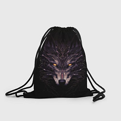 Рюкзак-мешок Волк в кромешной темноте, цвет: 3D-принт