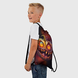 Рюкзак-мешок Тыквенный монстр зубастик, цвет: 3D-принт — фото 2