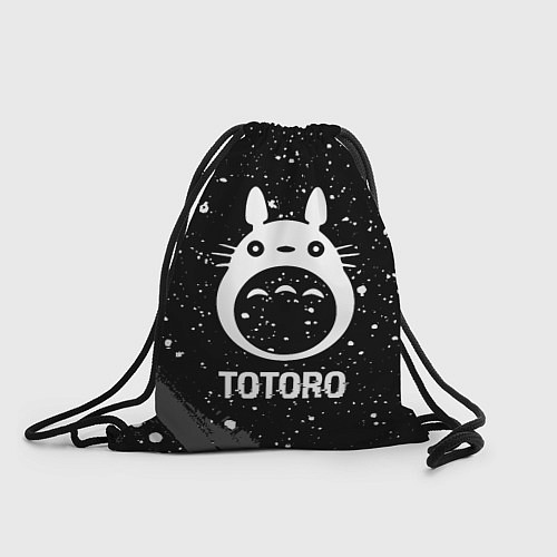 Мешок для обуви Totoro glitch на темном фоне / 3D-принт – фото 1
