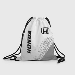 Рюкзак-мешок Honda speed на светлом фоне со следами шин: надпис, цвет: 3D-принт