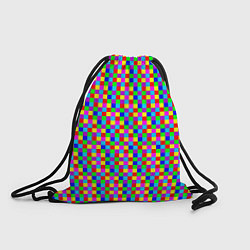 Рюкзак-мешок Разноцветные маленькие квадраты, цвет: 3D-принт