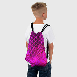 Рюкзак-мешок Объемные розовые соты, цвет: 3D-принт — фото 2