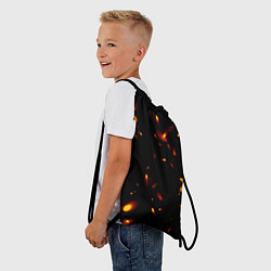Рюкзак-мешок Разлетающиеся искры пламени, цвет: 3D-принт — фото 2
