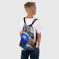 Рюкзак-мешок Лазуритовый флюид, цвет: 3D-принт — фото 2